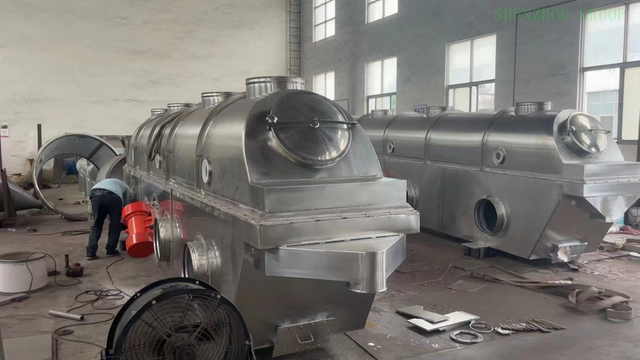 Seed Salt Citric Acid Horizontal Continuous Vibrating Fluidized Fluid Bed Dryer