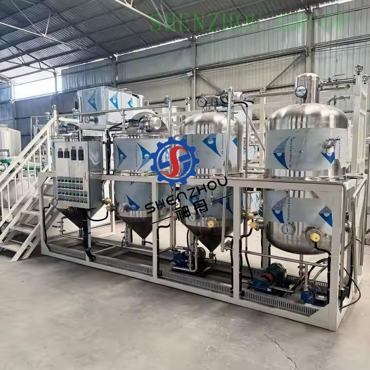 0.5 T/D Small Scale Edible Oil Refining Equipment for Crude Oil Refinery Oil Plant Production Line